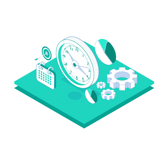 Isometric outline time management 
