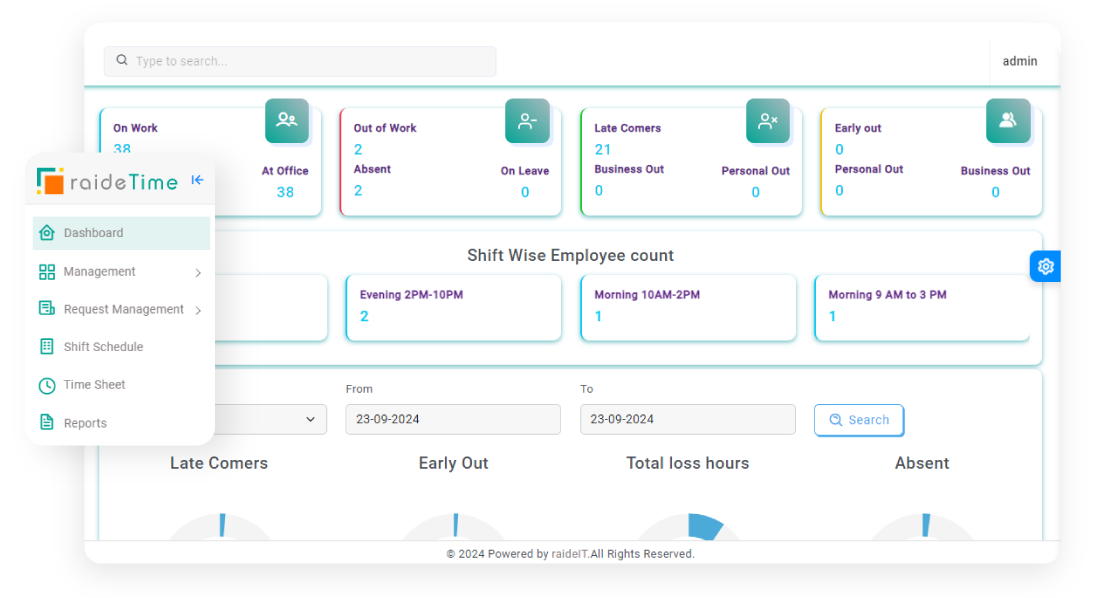 attendance web dashboard